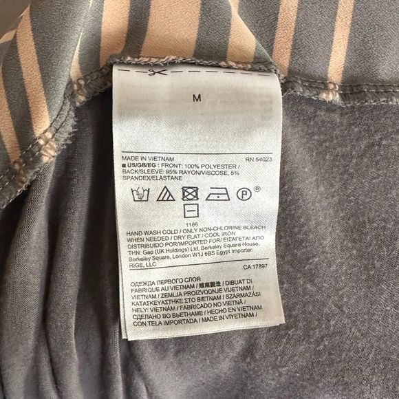 Banana Republic Long-sleeve Top with Gray & Pink Front, Medium, Pre-owned - Picture 6 of 6